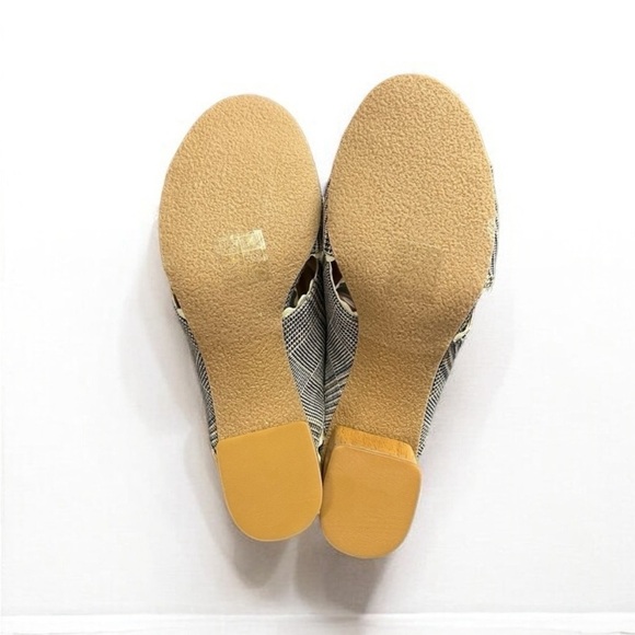 🌻 NEW Jack Rogers Midnight "Holly" Plaid Open Toe Knotted Slide Mules Heel 7.5 - Picture 11 of 13